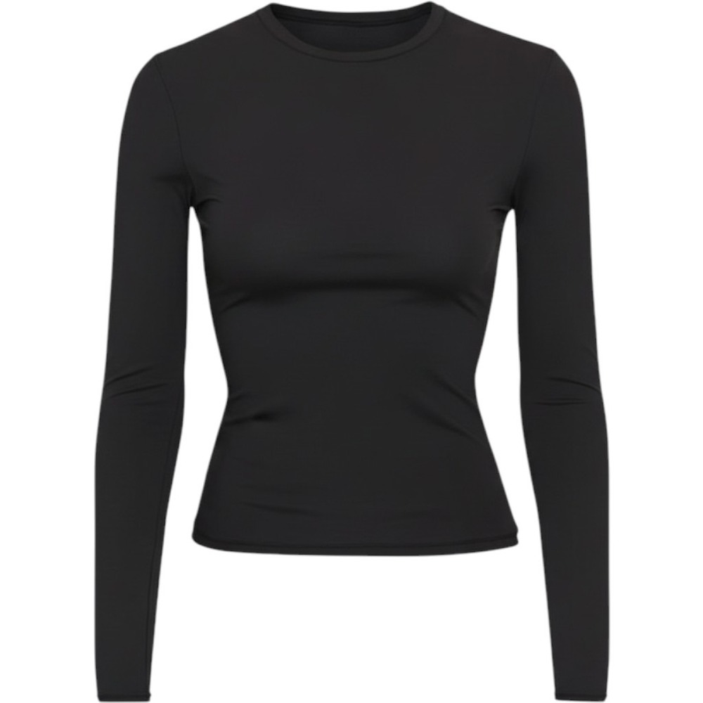 Skims Fits Everybody Long Sleeve T-Shirt Onyx Black TP-LST-9049 XXS